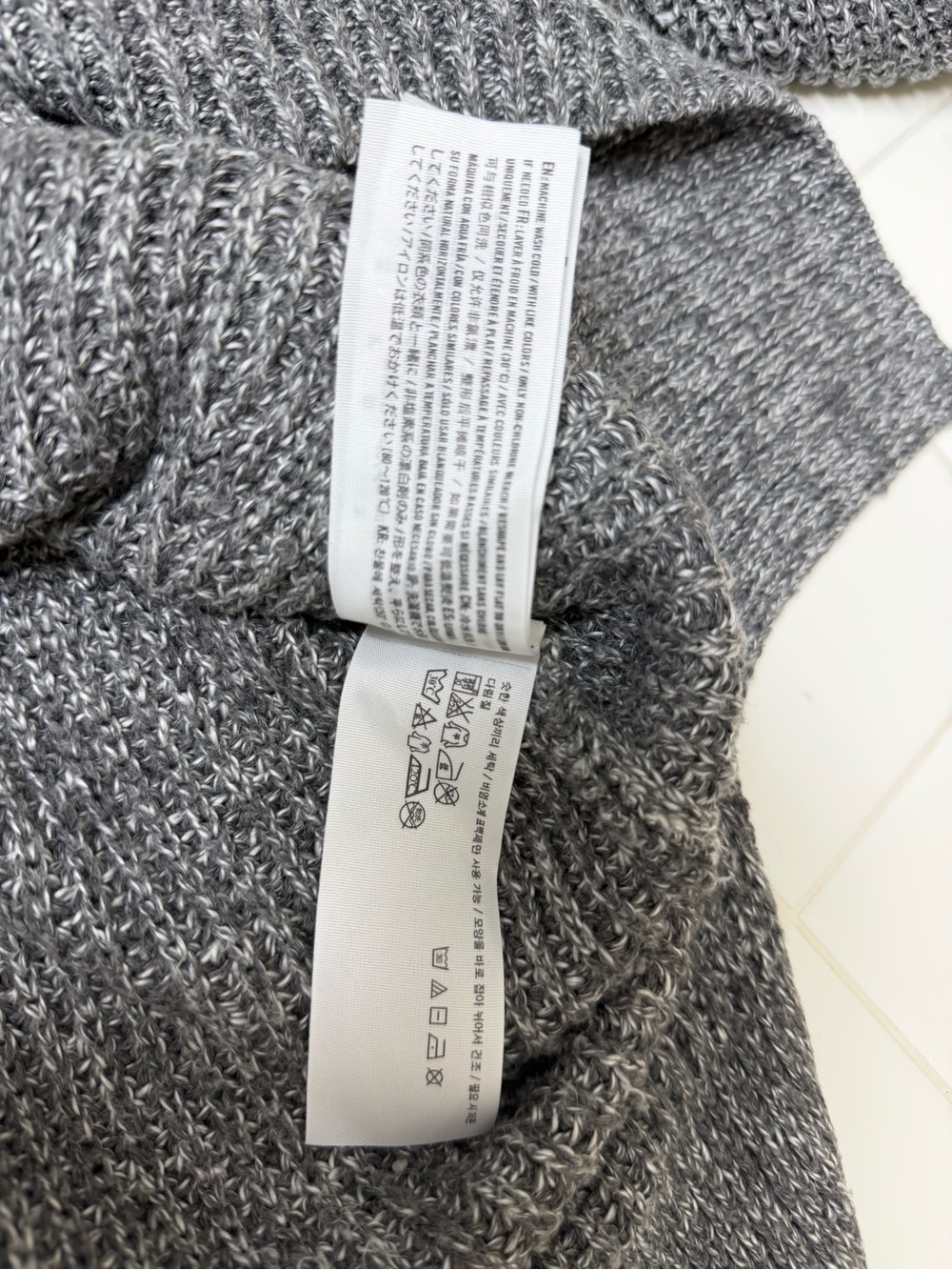 Abercrombie Gray Grandpa Cardigan Marled Knit Slouchy Preppy Women’s M - Picture 8 of 12